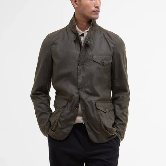 BARBOUR Men's Beacon Sports Waxed Jacket - Picture 2 of 9